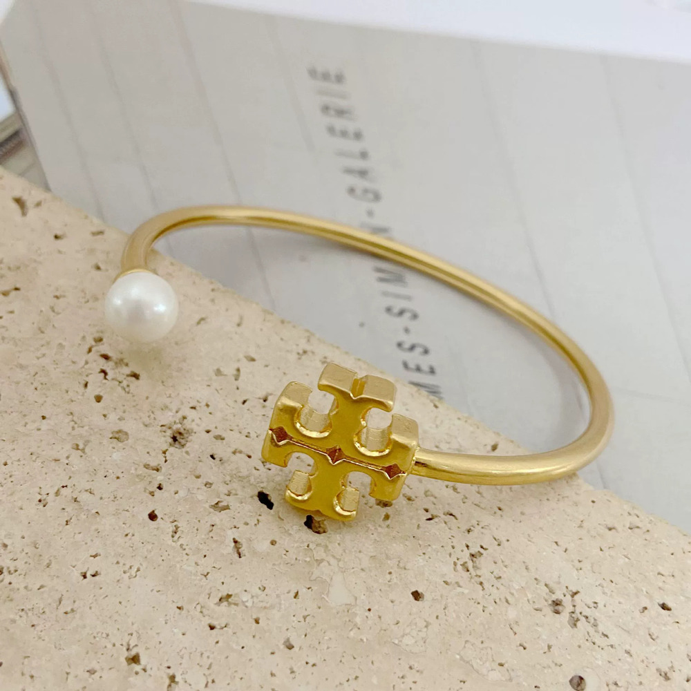 Tory Burch Pearl Letter Bracelet
